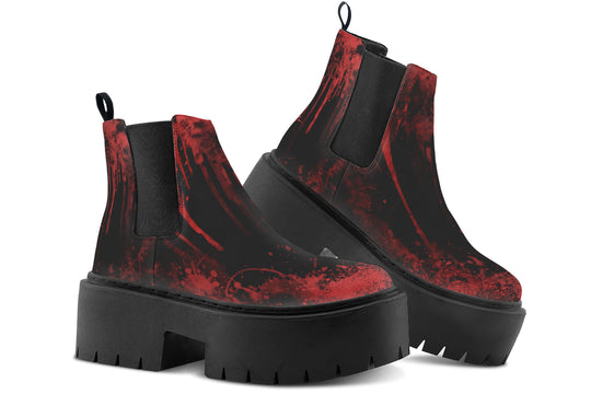 Black Oops My Bad Platform Chelsea Boots