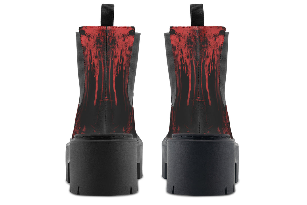 Black Oops My Bad Platform Chelsea Boots