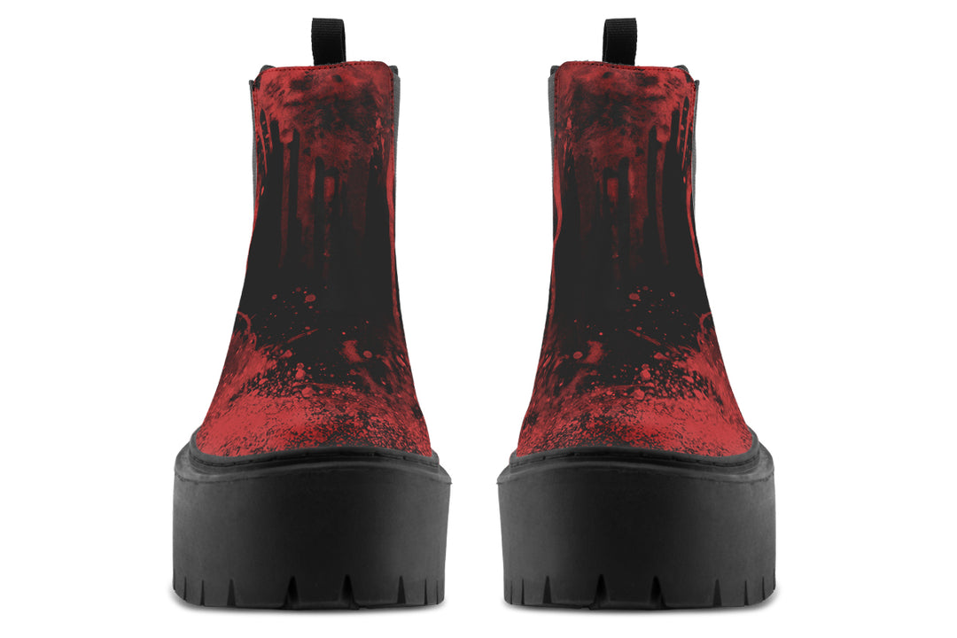 Black Oops My Bad Platform Chelsea Boots