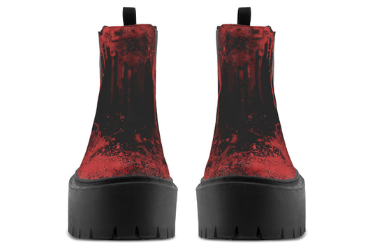 Black Oops My Bad Platform Chelsea Boots