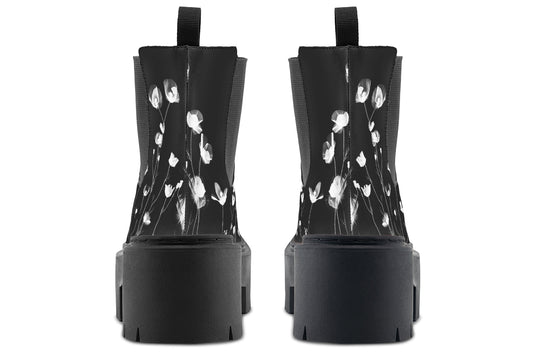 Black Poppy Platform Chelsea Boots