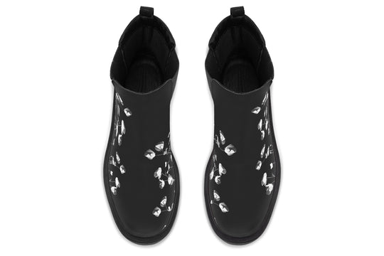 Black Poppy Platform Chelsea Boots
