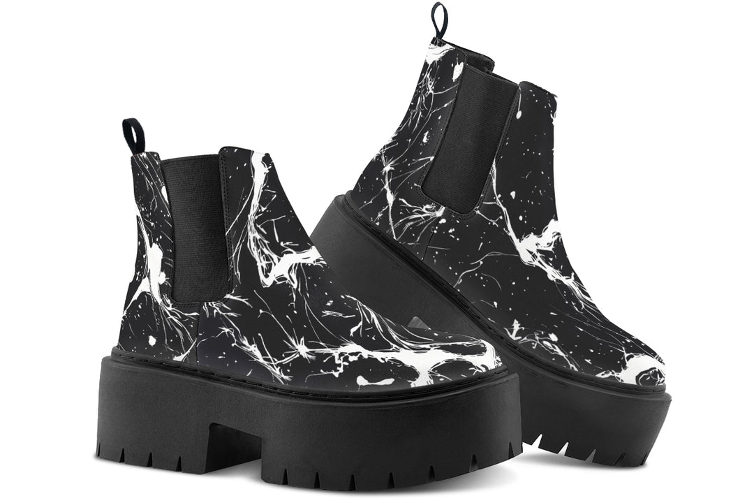Black Rupture Platform Chelsea Boots