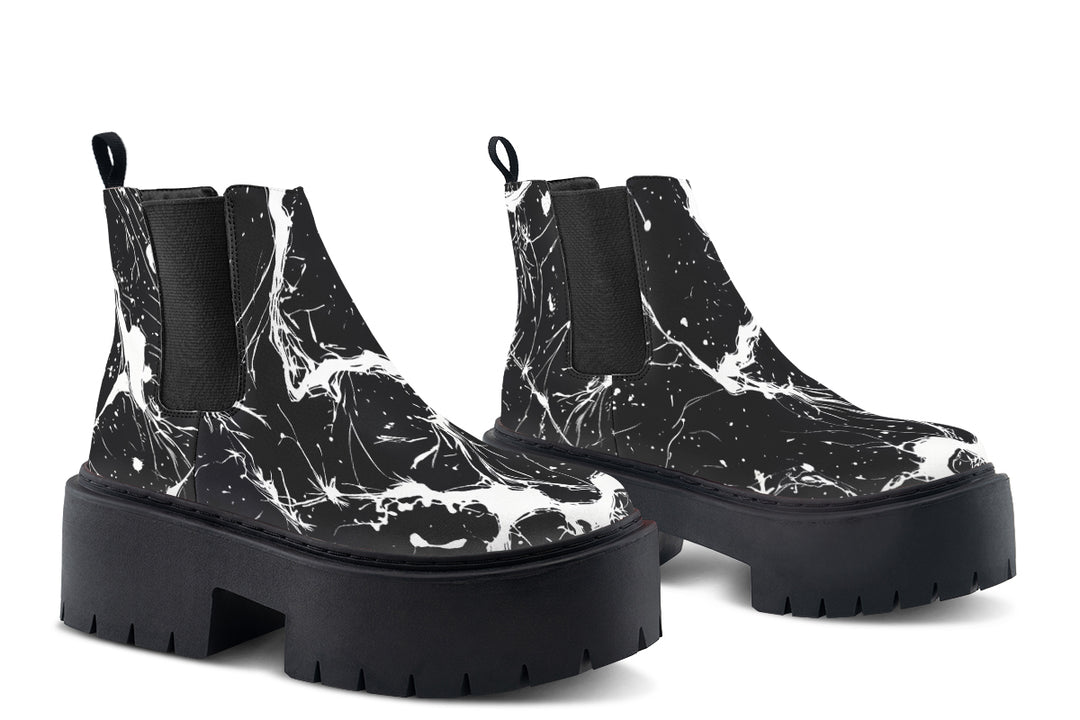 Black Rupture Platform Chelsea Boots