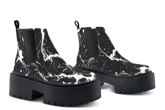 Black Rupture Platform Chelsea Boots