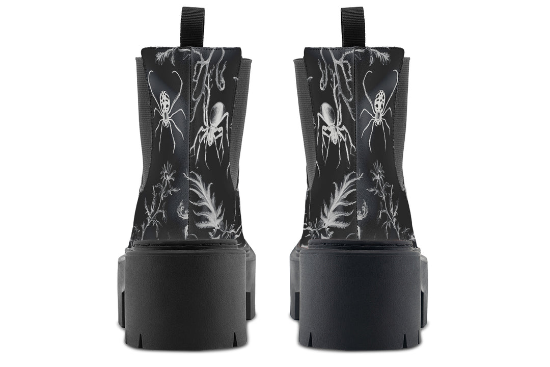 Black Widow Garden Platform Chelsea Boots
