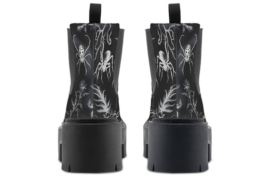 Black Widow Garden Platform Chelsea Boots