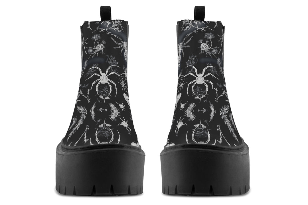 Black Widow Garden Platform Chelsea Boots