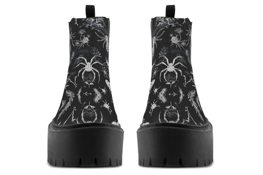 Black Widow Garden Platform Chelsea Boots