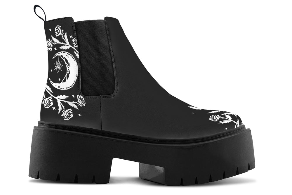 Black Widow Platform Chelsea Boots