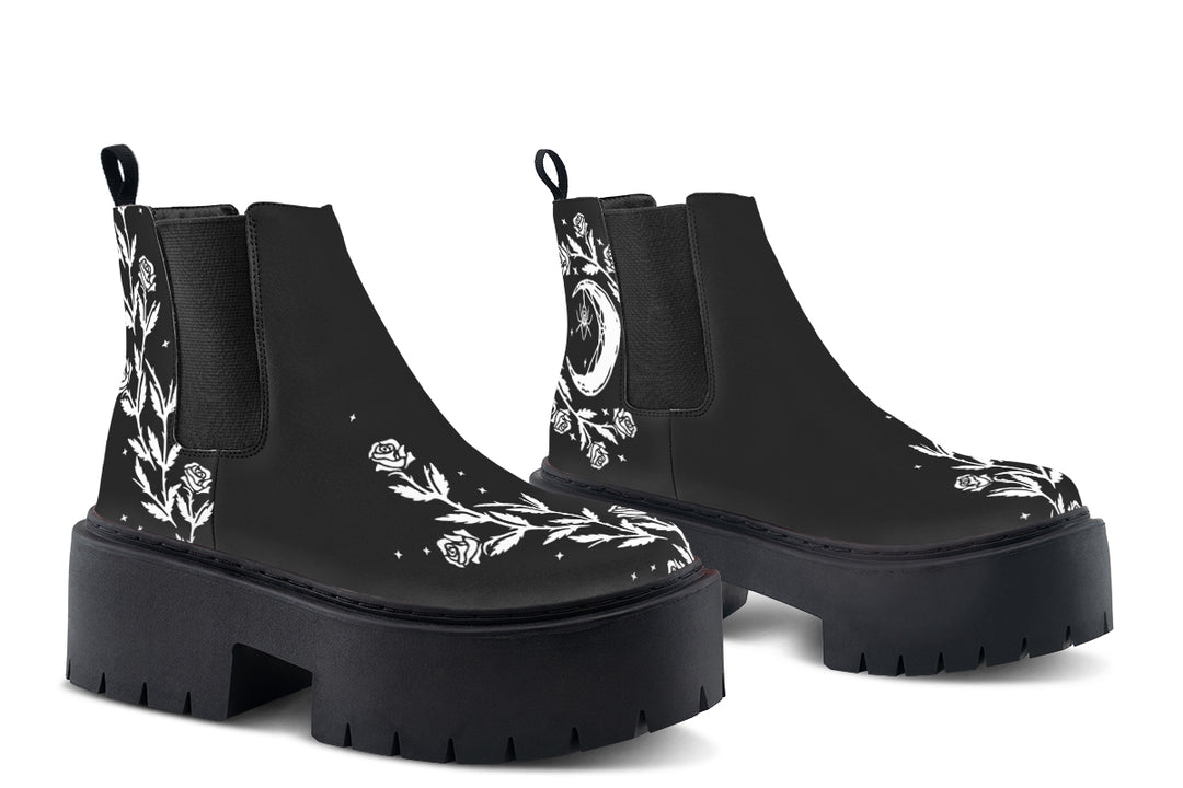 Black Widow Platform Chelsea Boots