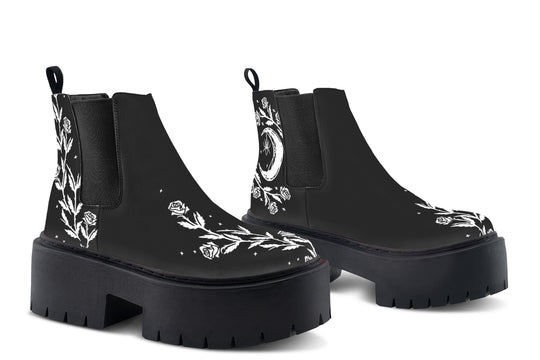 Black Widow Platform Chelsea Boots