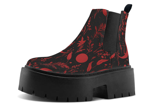 Blood Moonlit Botanica Platform Chelsea Boots