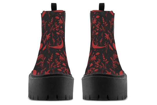 Blood Moonlit Botanica Platform Chelsea Boots