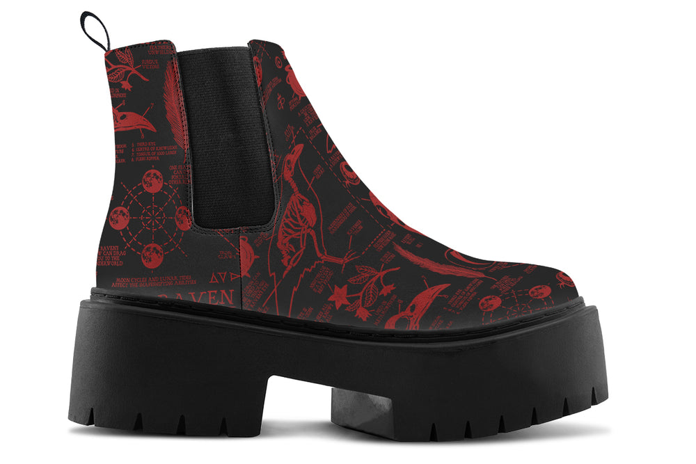 Blood Raven Study Platform Chelsea Boots
