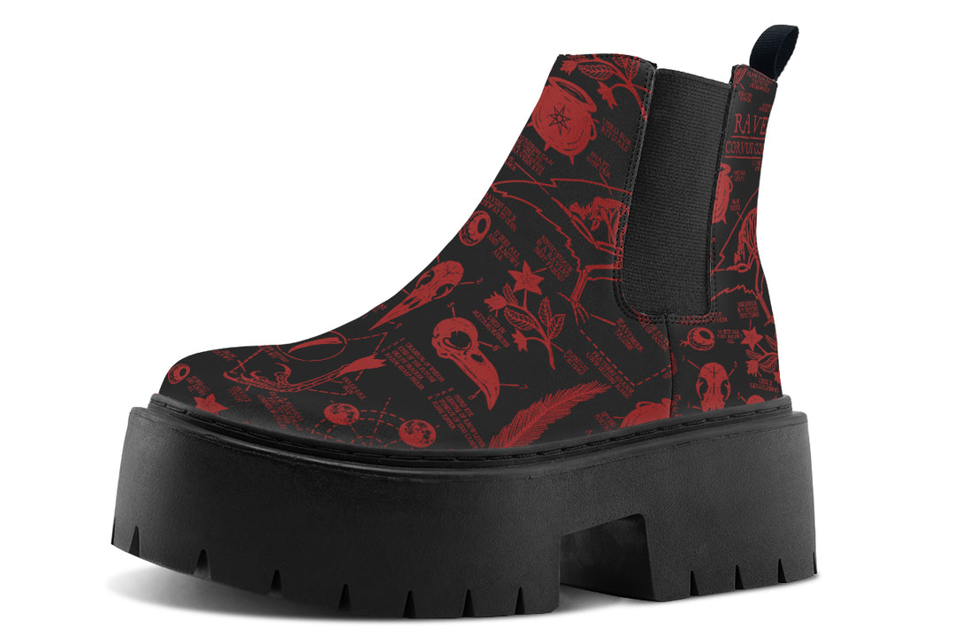 Blood Raven Study Platform Chelsea Boots