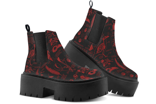 Blood Raven Study Platform Chelsea Boots