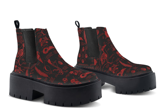 Blood Raven Study Platform Chelsea Boots