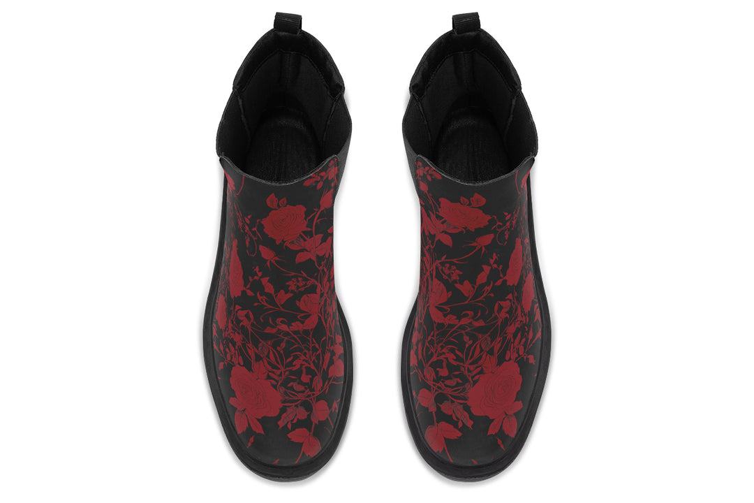 Blood Rose Romance Platform Chelsea Boots