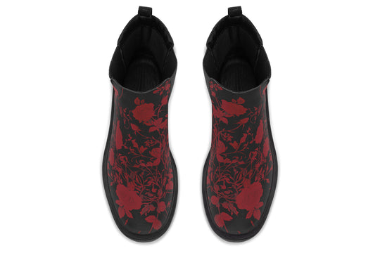 Blood Rose Romance Platform Chelsea Boots