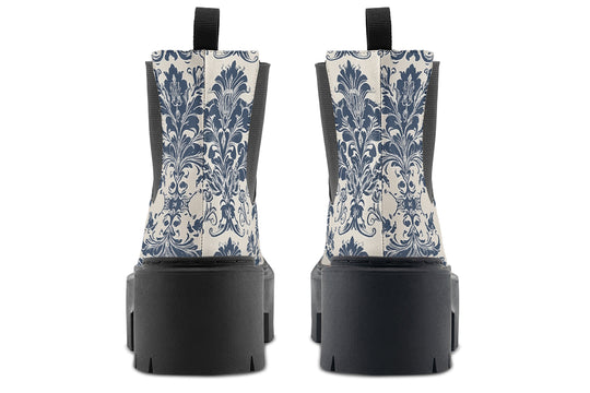Blue Faded Regal Platform Chelsea Boots