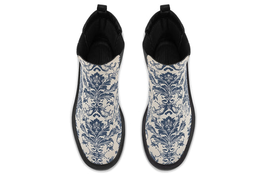 Blue Faded Regal Platform Chelsea Boots