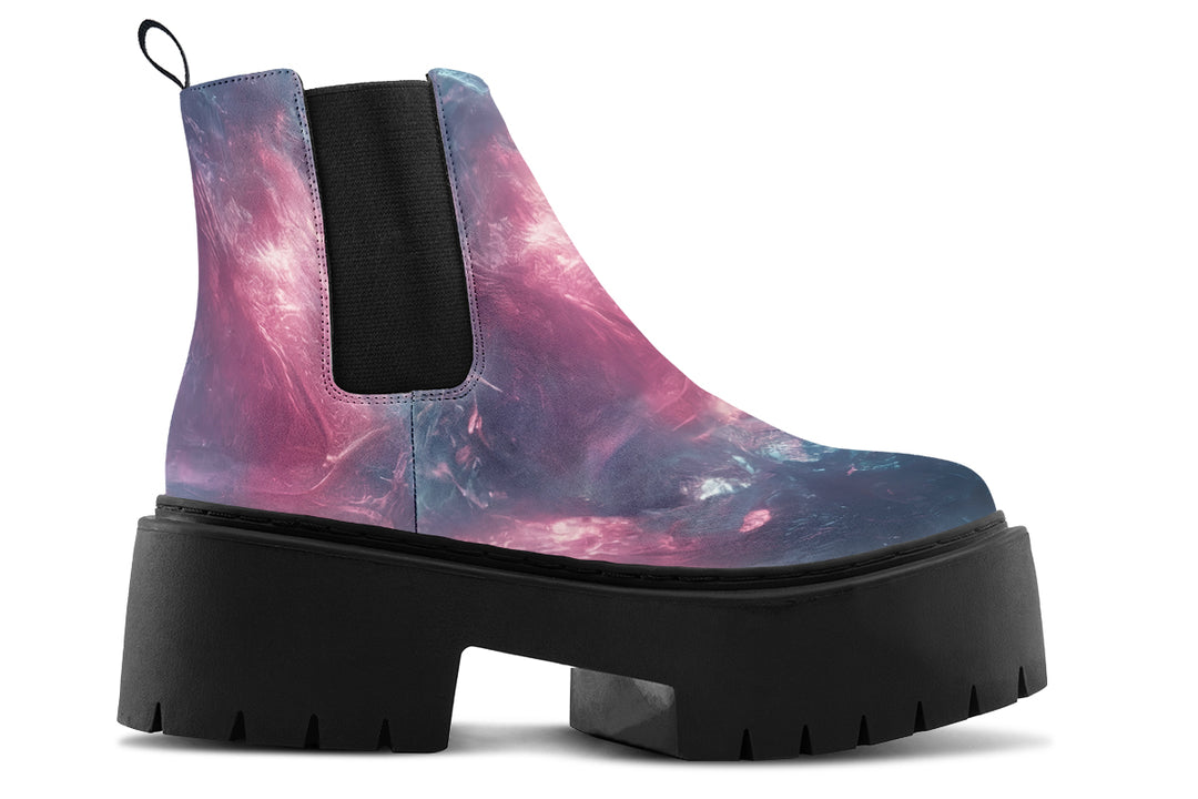 Celestial Crystal Platform Chelsea Boots