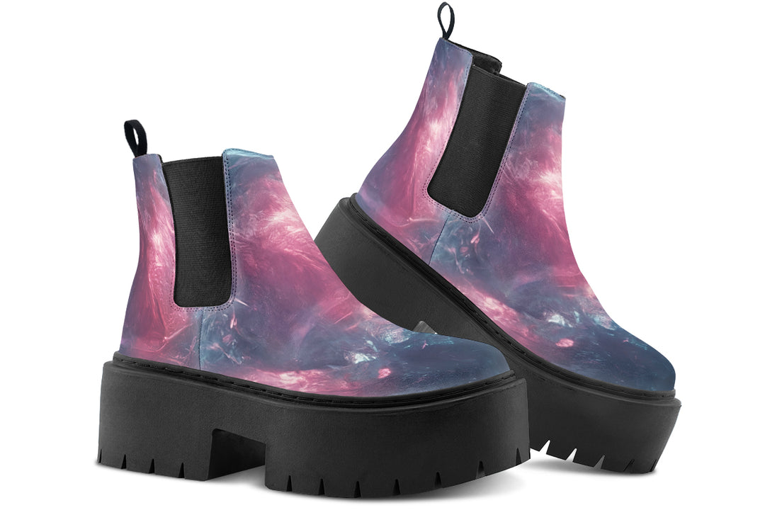 Celestial Crystal Platform Chelsea Boots