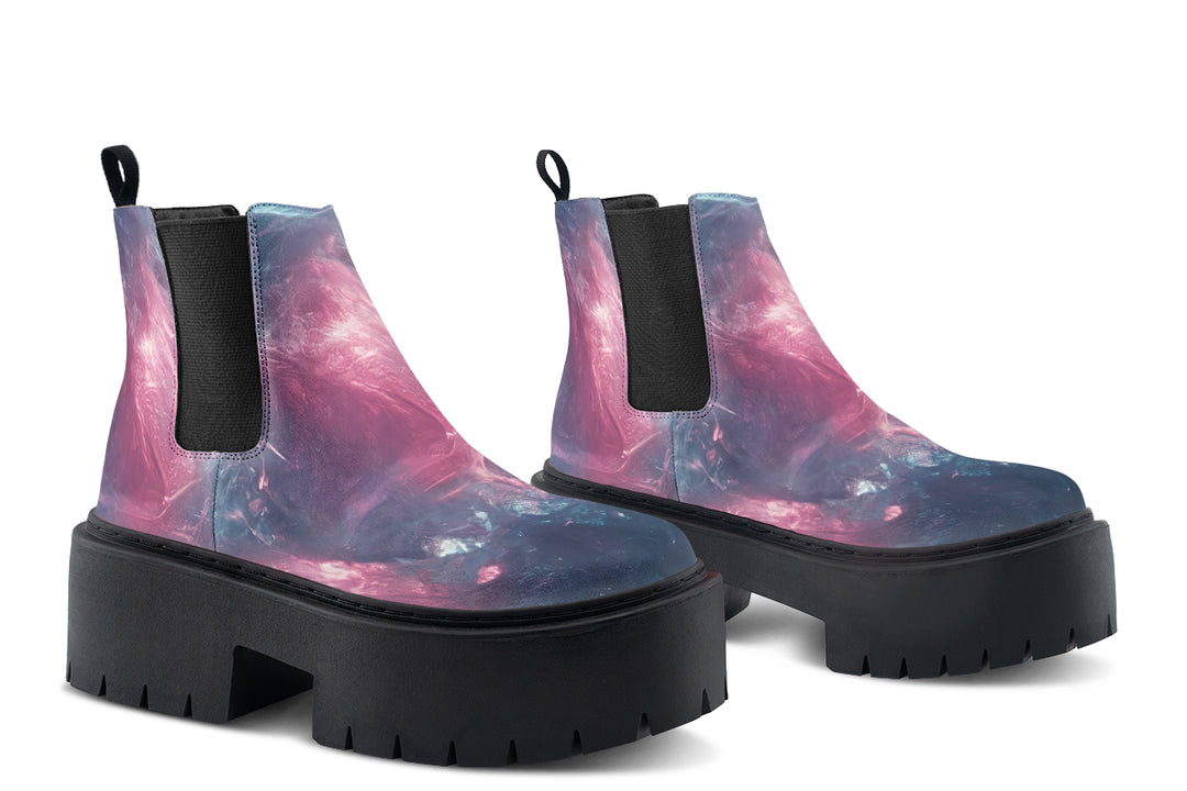 Celestial Crystal Platform Chelsea Boots