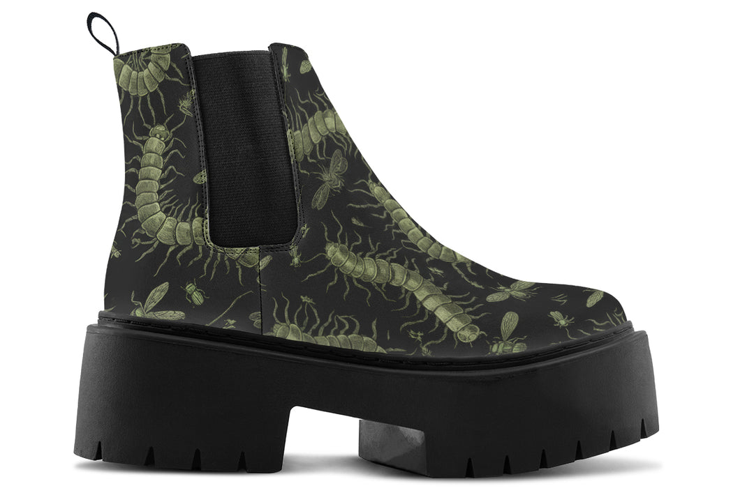 Centipeda Tenebris Platform Chelsea Boots
