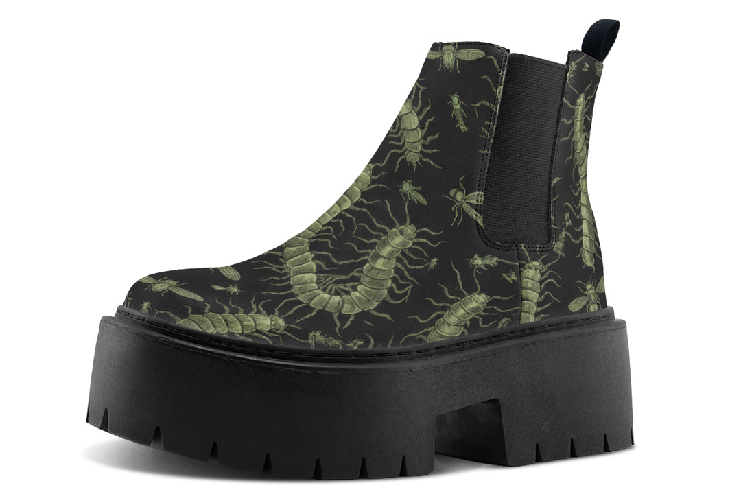 Centipeda Tenebris Platform Chelsea Boots