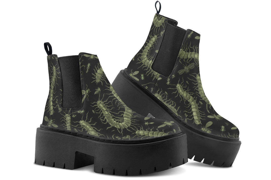 Centipeda Tenebris Platform Chelsea Boots