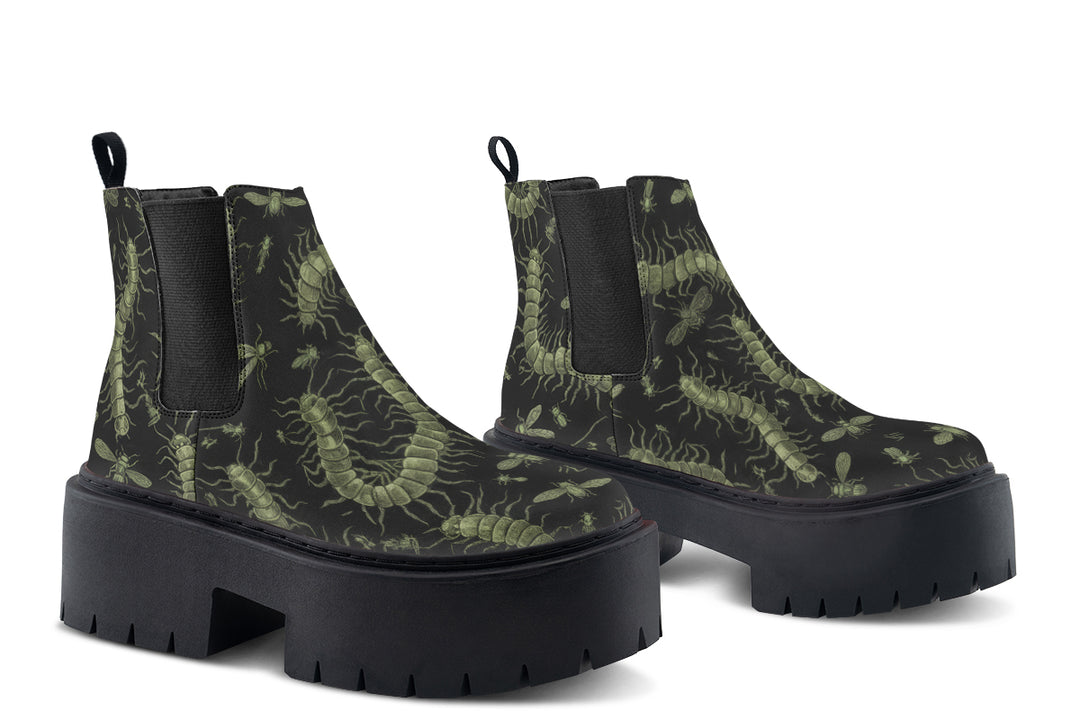Centipeda Tenebris Platform Chelsea Boots