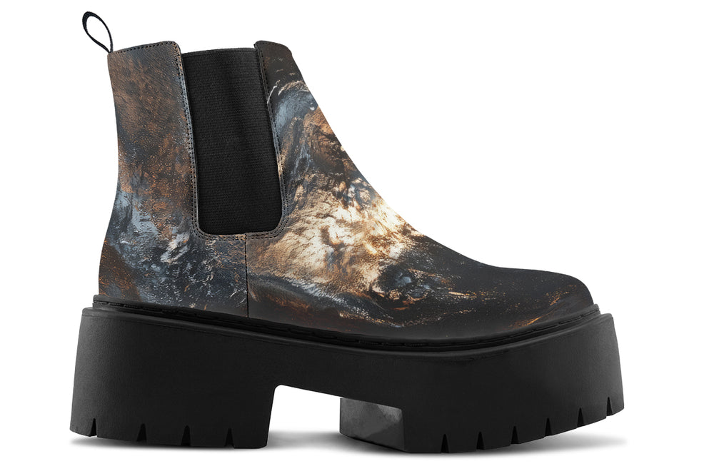 Charred Ore Platform Chelsea Boots