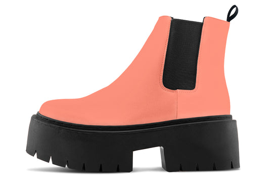 Coral Blush Platform Chelsea Boots