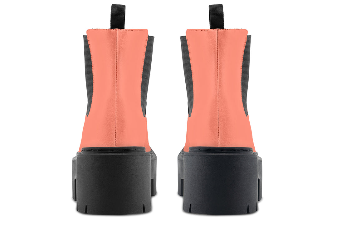 Coral Blush Platform Chelsea Boots