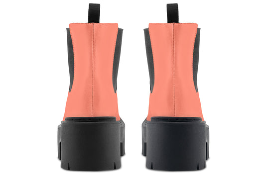 Coral Blush Platform Chelsea Boots
