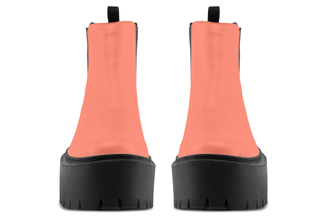 Coral Blush Platform Chelsea Boots