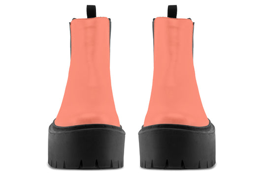 Coral Blush Platform Chelsea Boots