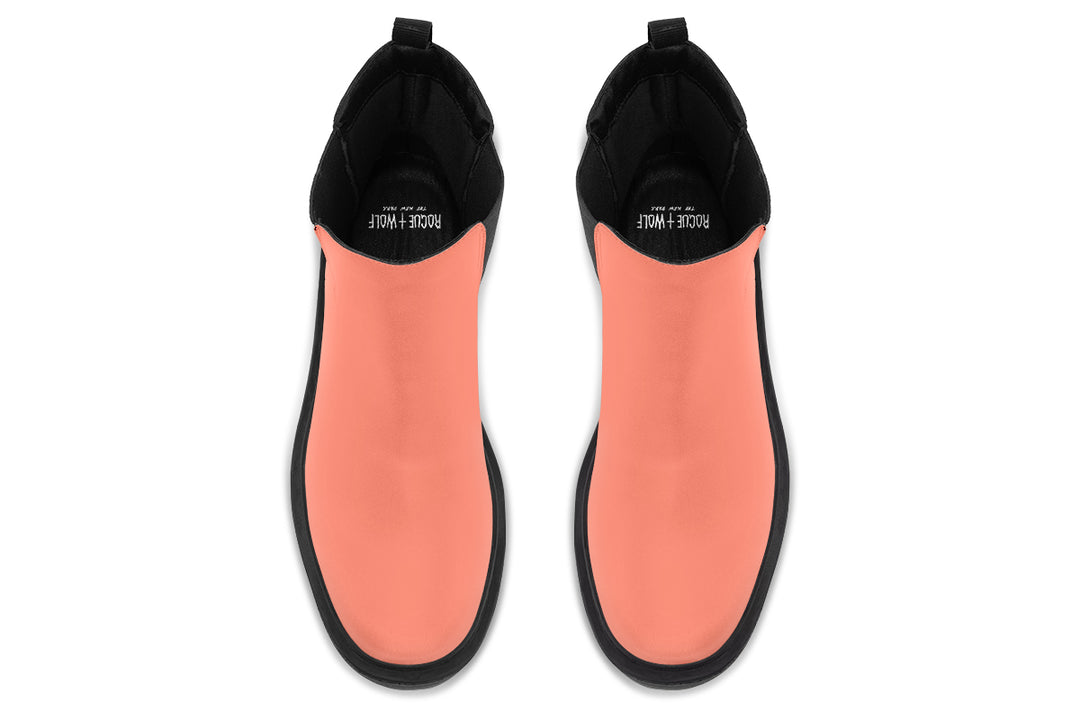 Coral Blush Platform Chelsea Boots
