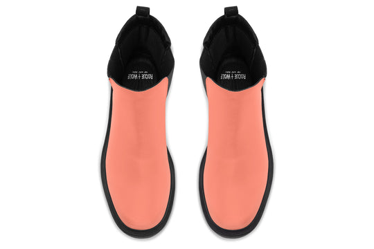 Coral Blush Platform Chelsea Boots