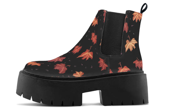 Cozy Autumn Platform Chelsea Boots