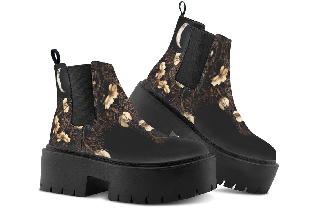 Crescent Garden Platform Chelsea Boots