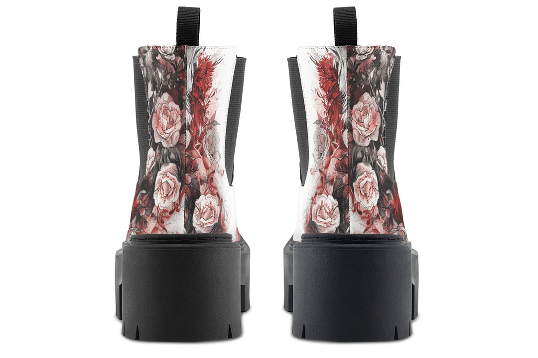 Crimson Wolf Platform Chelsea Boots