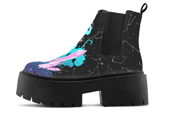 Crystal Sky Platform Chelsea Boots