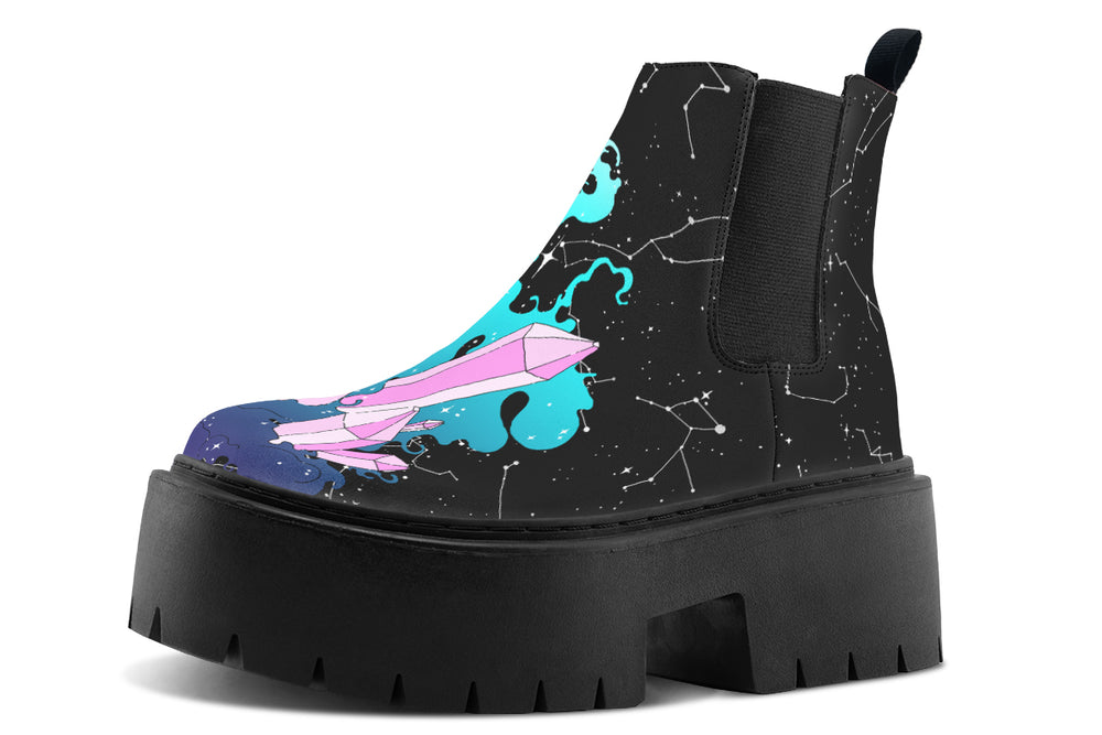 Crystal Sky Platform Chelsea Boots