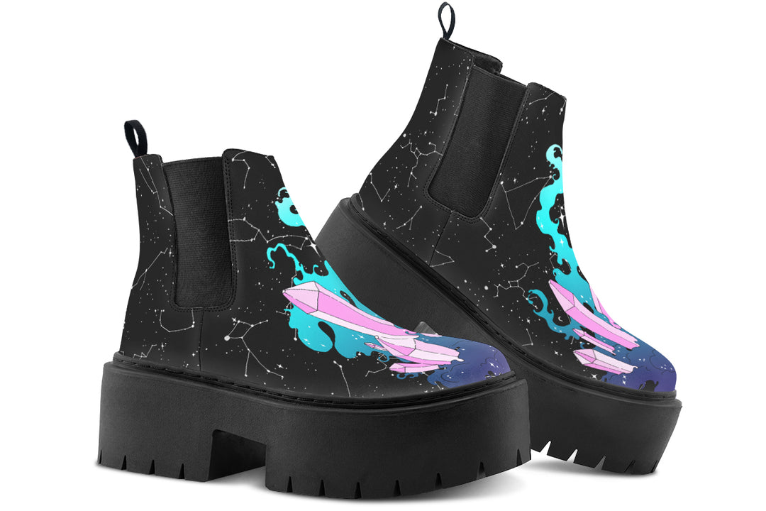 Crystal Sky Platform Chelsea Boots