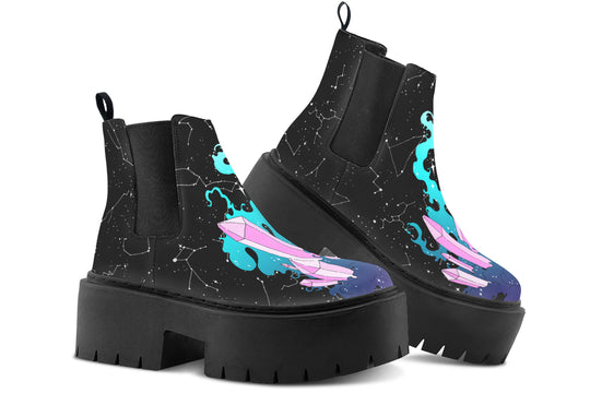 Crystal Sky Platform Chelsea Boots