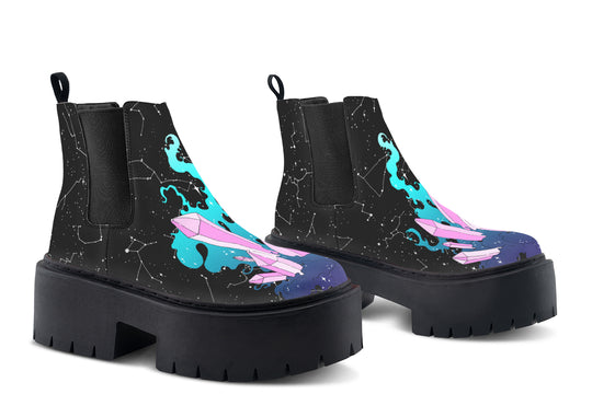 Crystal Sky Platform Chelsea Boots
