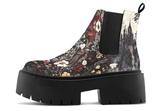 Dark Fairytale Platform Chelsea Boots